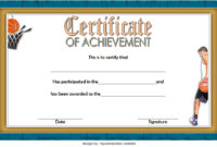 7 Basketball Achievement Certificate Editable Templates Pertaining To Quality Netball Participation Certificate Editable Templates