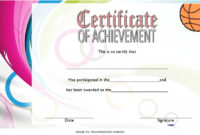 7 Basketball Achievement Certificate Editable Templates With Quality Netball Participation Certificate Editable Templates