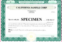7 Common Shares Stock Certificate Form 12374 Fabtemplatez Within Printable Corporate Share Certificate Template