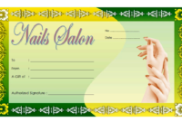 7 Free Printable Manicure Gift Certificate Template Ideas With Nail Gift Certificate Template Free