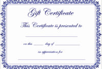 7 Gift Voucher Template Free Sampletemplatess With Free Printable Best Wife Certificate 7 Designs