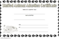 7 Stuffed Animal Adoption Certificate Editable Templates With Stuffed Animal Birth Certificate Template 7 Ideas