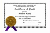 8 Award Of Excellence Certificate Template Excel Throughout Printable Certificate Of Academic Excellence Award