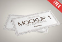 8 Professional Gift Voucher Mockup Psd Free Download With Mock Certificate Template