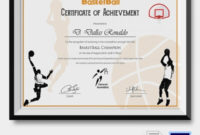 8 Sports Certificate Templates Free Sample Example Pertaining To Awesome Download 7 Basketball Participation Certificate Editable Templates