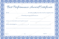 89 Elegant Award Certificates For Business And School Events Intended For Best Performance Certificate Template
