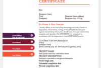 9 Best Work Completion Certificates For Ms Word Word Intended For Certificate Of Completion Construction Templates