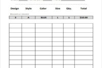 9 Clothing Order Forms Free Samples Examples Format Pertaining To Business Plan Template For Clothing Line