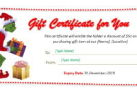 9 Free Christmas Gift Certificate Templates Using Ms Word In Christmas Gift Certificate Template Free