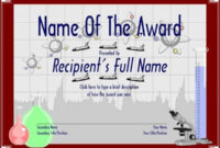 99 Free Printable Certificate Template Examples In Pdf Within Science Achievement Award Certificate Templates