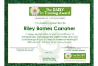 About The Daisy In Training Award The Daisy Foundation Inside Contest Winner Certificate Template