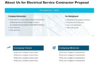 About Us For Electrical Service Contractor Proposal Ppt In Best Electrical Proposal Template
