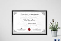 Adoption Certificate Template 19 Free Pdf Psd Format In Certificate Of Kindness Template Editable Free