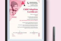 Adoption Certificate Template 19 Free Pdf Psd Format Throughout Cat Adoption Certificate Template