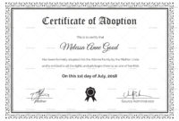 Adoption Certificate Template Atlantaauctionco Regarding Free Adoption Certificate Template