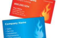 Air Conditioning Business Cards Oxynux Regarding Hvac Business Card Template