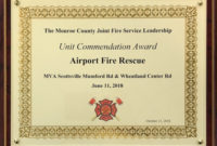 Airport Firefighters Recognized For Mutual Aid Response To Throughout Firefighter Certificate Template