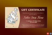 Anchor Themed Tattoo Gift Certificate Template Gct With Regard To Free Tattoo Gift Certificate Template
