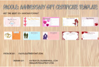 Anniversary Gift Certificate Free 2020 Templates Ideas With Printable Anniversary Gift Certificate Template Free