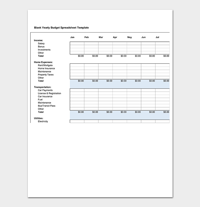 Annual Budget Template Yearly Budget Planners For Excel Intended For Annual Business Budget Template Excel