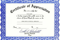 Appreciation Certificate Templates Free Download With Printable Thanks Certificate Template