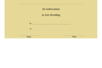 Arm Wrestling Achievement Certificate Template Printable Regarding Free Walking Certificate Templates