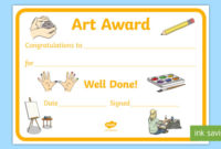 Art Award Certificate Template Primary Classes Regarding Amazing Free Art Award Certificate Templates Editable