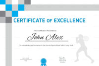 Athletic Excellence Certificate Design Template In Psd Word With Athletic Certificate Template