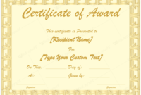 Award Certificate 25 Word Layouts Within Award Certificate Templates Word 2007