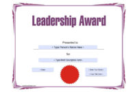 Award Certificate Sample Business Mentor Pertaining To Free Template For Certificate Of Award