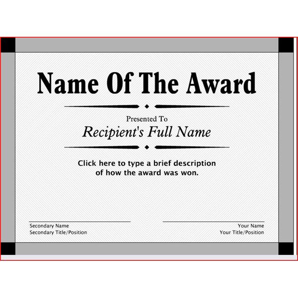 Awards And Certificates Templates Free Pertaining To Awesome Free Most Likely To Certificate Templates