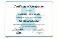 Awards Certifications Regarding Dog Obedience Certificate Template