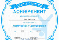 Azure Radiance Onahau And Malibu Gymnastics Floor Pertaining To Printable Gymnastics Certificate Template
