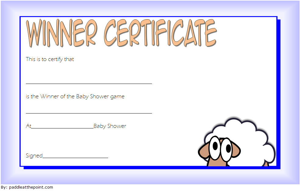 Baby Shower Winner Certificates Free 7 Best 2019 Designs With Best Fishing Certificates Top 7 Template Designs 2019