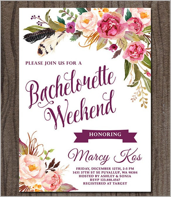Bachelorette Invitation Template 45 Free Psd Vector With Awesome Bridal Shower Agenda Template