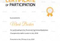 Badminton Sports Certificate Design Template In Psd Word With Regard To Sportsmanship Certificate Template