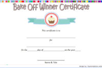 Bake Off Certificate Template 7 Best Ideas Inside Blessing Certificate Template Free 7 New Concepts