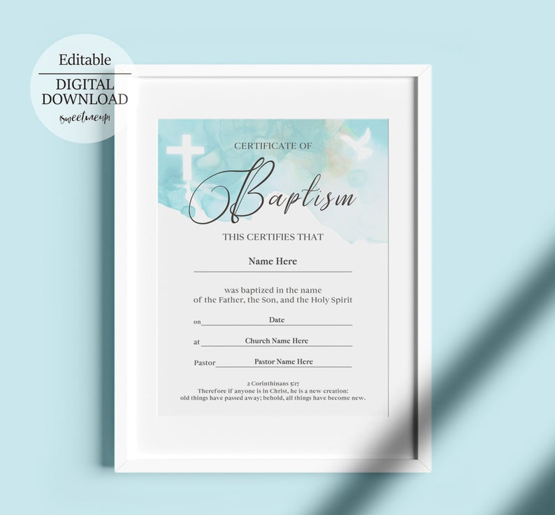 Baptism Certificate Download 85X11 Baptism Certificate Regarding Baptism Certificate Template Download