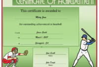 Baseball Achievement Certificate Printable Certificate In Quality Baseball Achievement Certificate Templates