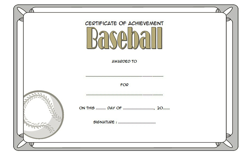 Baseball Certificate Template Free 14 Award Designs Throughout Awesome Netball Achievement Certificate Template
