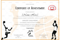 Basket Ball Award Achievement Certificate Design Template In Basketball Tournament Certificate Template Free