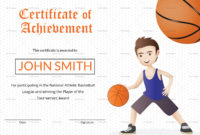 Basketball Certificate Design Template In Word Psd For Basketball Certificate Templates