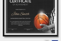 Basketball Certificate Template 14 Free Word Pdf Psd With Regard To Awesome Basketball Participation Certificate Template