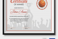 Basketball Certificate Template 14 Free Word Pdf Psd With Regard To Best Basketball Gift Certificate Templates