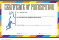 Basketball Participation Certificate Template 10 Throughout Tennis Tournament Certificate Templates