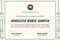 Bee Certificate Template With Regard To Spelling Bee Award Certificate Template