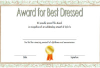 Best Dressed Certificate Template 6 Inside Best Best Dressed Certificate Templates