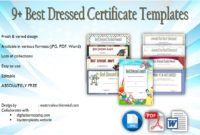 Best Dressed Certificate Template 9 Great Designs Free Pertaining To Best Baby Shower Winner Certificates