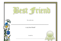 Best Friend Certificate Template Download Printable Pdf Regarding Best Wife Certificate Template