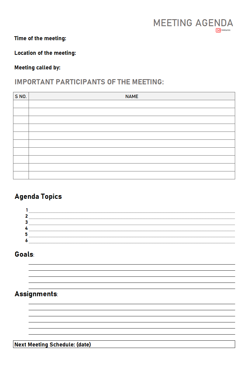 Best Meeting Agenda Template For Team Staff Board Word With Regard To How To Create An Agenda Template